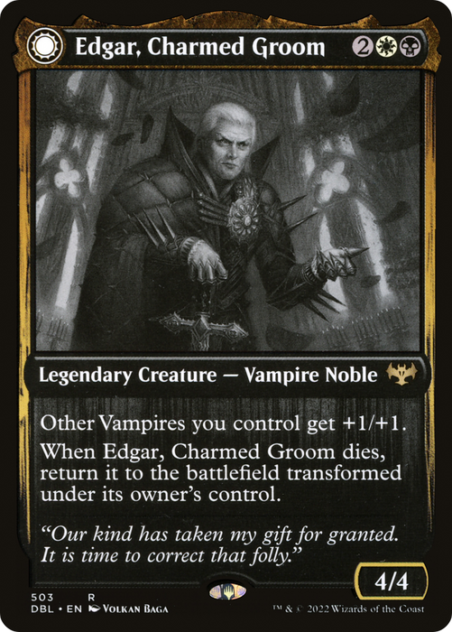 Edgar, Charmed Groom // Edgar Markov's Coffin (Double Faced Transform) [DBL-503] - Innistrad: Double Feature