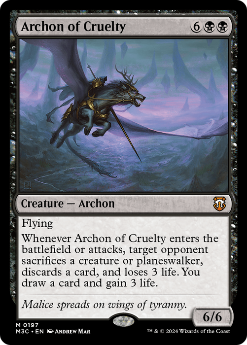 Archon of Cruelty [M3C-197] Foil - Modern Horizons 3 Commander