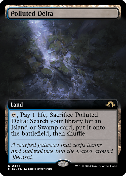 Polluted Delta (Extended Art) [MH3-465] Foil - Modern Horizons 3