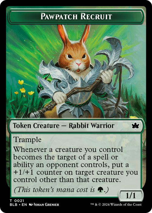 Pawpatch Recruit [TBLB-021] Foil - Bloomburrow Tokens