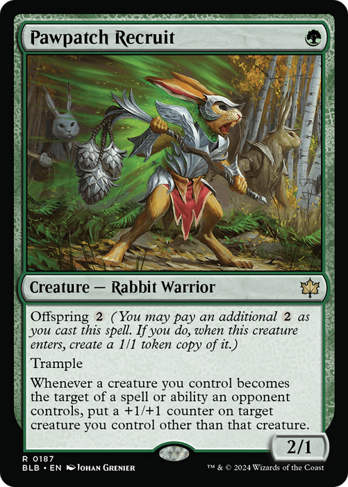 Pawpatch Recruit [BLB-187] Foil - Bloomburrow