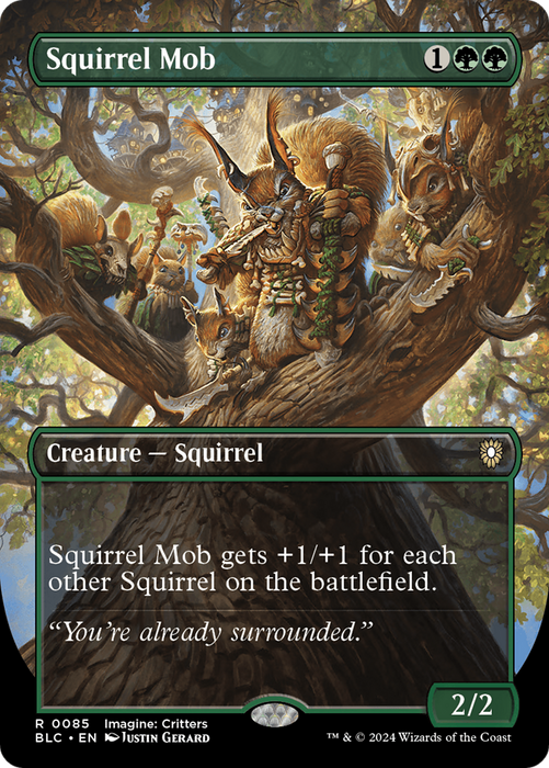 Squirrel Mob (Borderless) [BLC-085] - Bloomburrow Commander