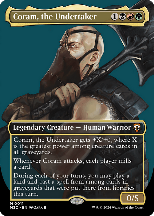 Coram, the Undertaker (Showcase) (Borderless) [M3C-011] Foil - Modern Horizons 3 Commander