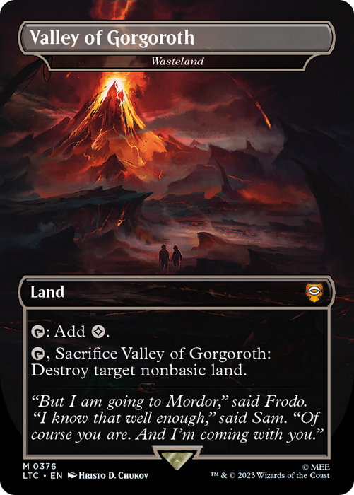 Wasteland / Valley of Gorgoroth (Borderless) [LTC-376] Foil - Tales of Middle-earth Commander