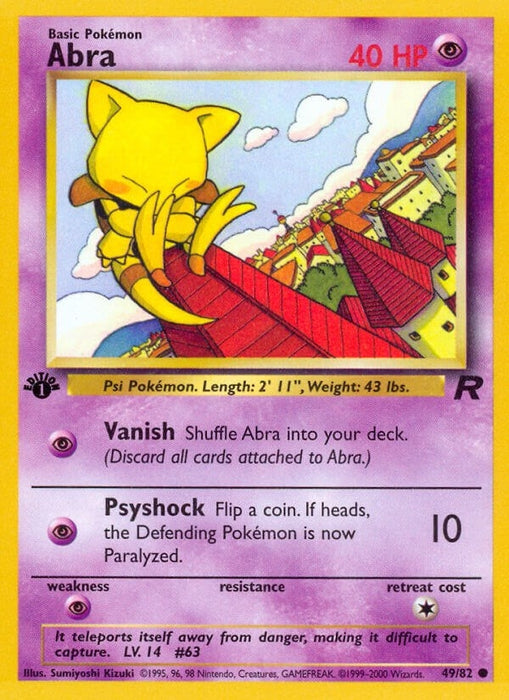 Image for Abra (49/82) (1st Edition) [Team Rocket] - Pokemon