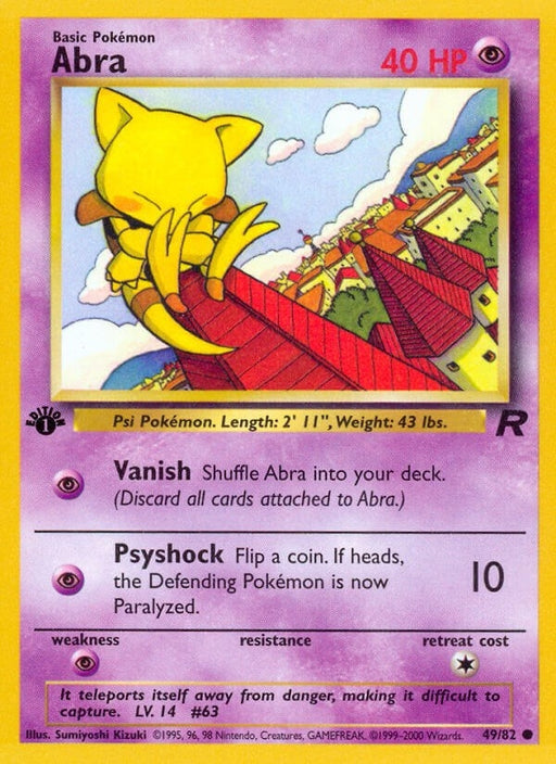 Image for Abra (49/82) (1st Edition) [Team Rocket] - Pokemon