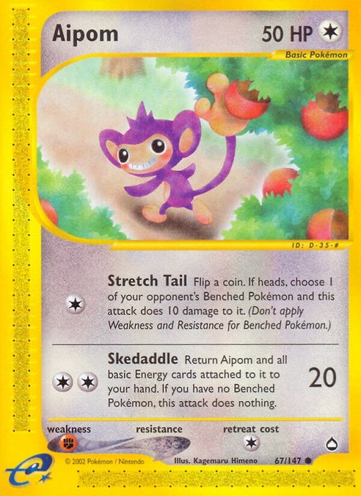 Image for Aipom (067/147) (Reverse Holofoil) [Aquapolis] - Pokemon