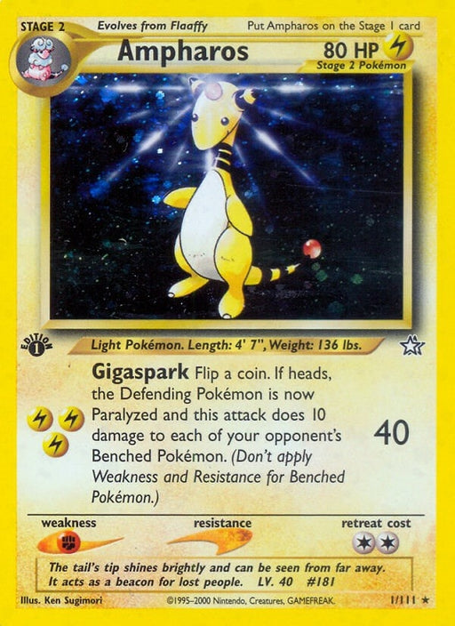 Image for Ampharos (001/111) (Unlimited Holofoil) [Neo Genesis] - Pokemon