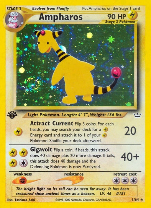 Image for Ampharos (01/64) (1st Edition Holofoil) [Neo Revelation] - Pokemon