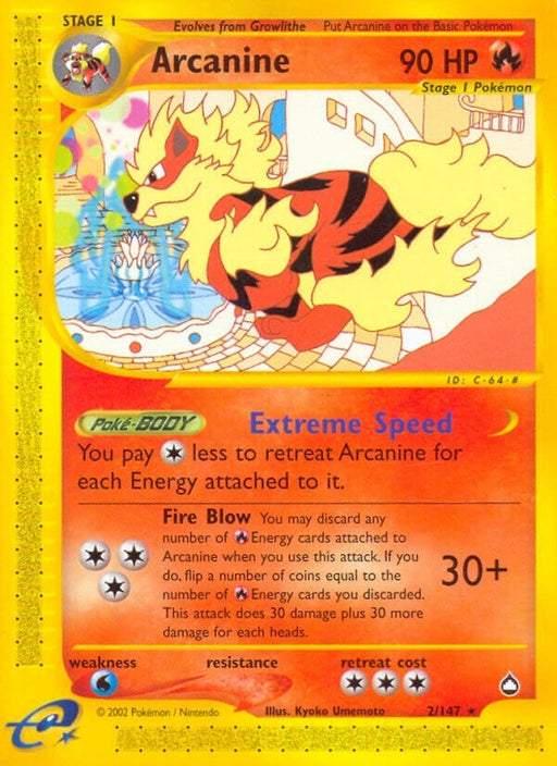 Image for Arcanine (002/147) [Aquapolis] - Pokemon