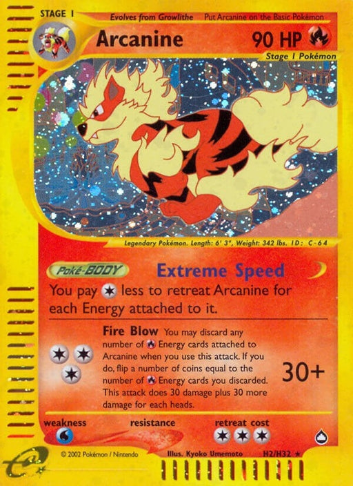 Image for Arcanine (H2) (H02/H32) (Holofoil) [Aquapolis] - Pokemon