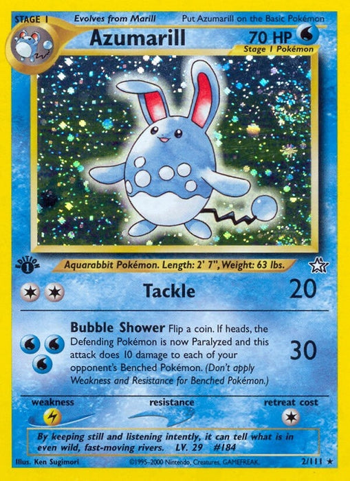 Image for Azumarill (002/111) (1st Edition Holofoil) [Neo Genesis] - Pokemon