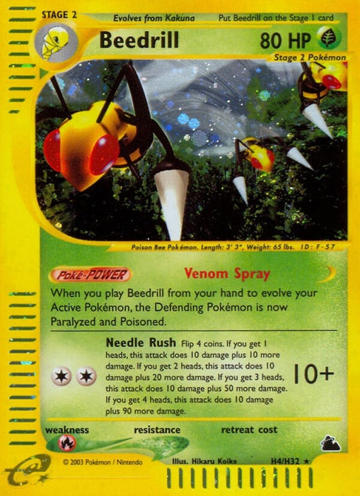Image for Beedrill (H4) (H04/H32) (Holofoil) [Skyridge] - Pokemon