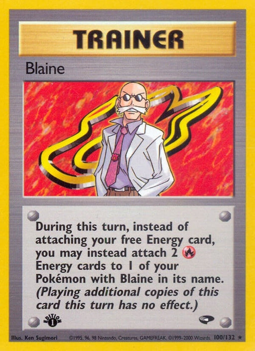 Image for Blaine (100) (100/132) (Unlimited) [Gym Challenge] - Pokemon
