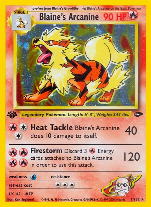 Image for Blaine's Arcanine (001/132) (Unlimited Holofoil) [Gym Challenge] - Pokemon