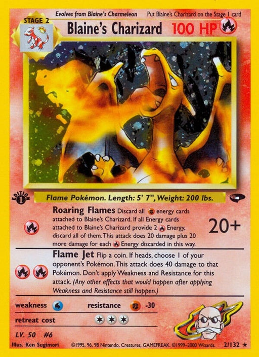 Image for Blaine's Charizard (002/132) (Unlimited Holofoil) [Gym Challenge] - Pokemon