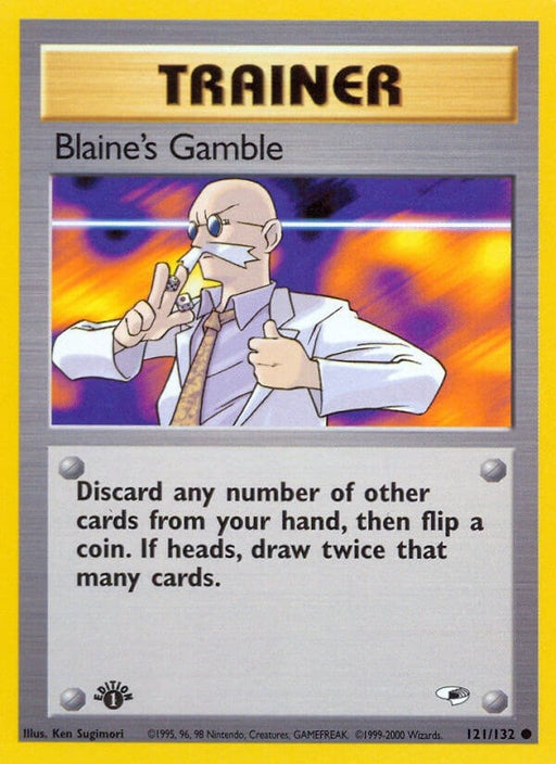 Image for Blaine's Gamble (121/132) (1st Edition) [Gym Heroes] - Pokemon