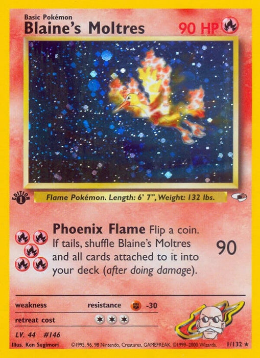 Image for Blaine's Moltres (001/132) (Unlimited Holofoil) [Gym Heroes] - Pokemon