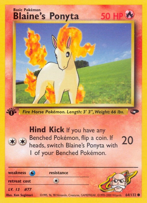 Image for Blaine's Ponyta (064/132) (1st Edition) [Gym Challenge] - Pokemon