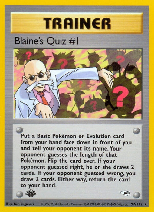 Image for Blaine's Quiz #1 (097/132) (1st Edition) [Gym Heroes] - Pokemon