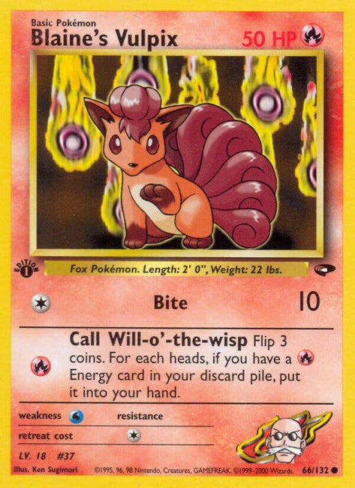 Image for Blaine's Vulpix (066/132) (1st Edition) [Gym Challenge] - Pokemon