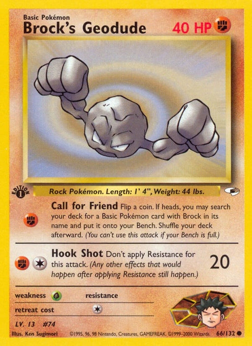 Image for Brock's Geodude (66) (066/132) (Unlimited) [Gym Heroes] - Pokemon