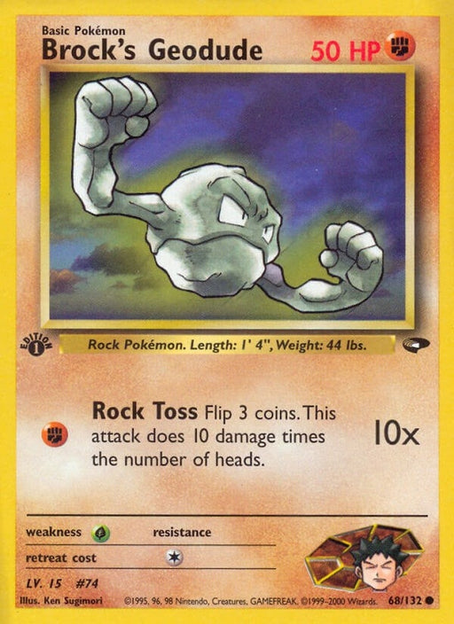 Image for Brock's Geodude (068/132) (1st Edition) [Gym Challenge] - Pokemon