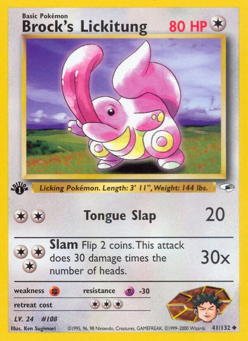 Image for Brock's Lickitung (041/132) (1st Edition) [Gym Heroes] - Pokemon