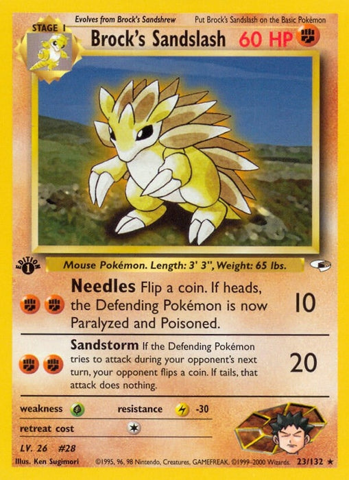 Image for Brock's Sandslash (023/132) (1st Edition) [Gym Heroes] - Pokemon
