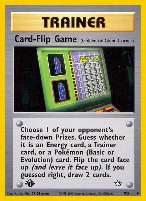Image for Card-Flip Game (Goldenrod Game Corner) (092/111) (1st Edition) [Neo Genesis] - Pokemon