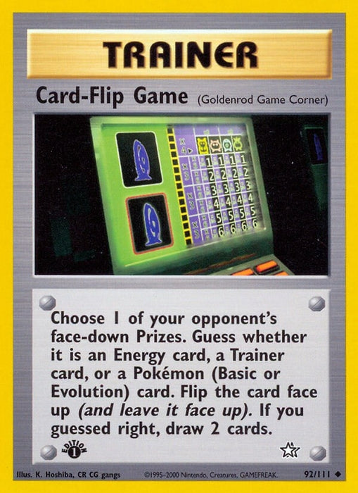 Image for Card-Flip Game (Goldenrod Game Corner) (092/111) (Unlimited) [Neo Genesis] - Pokemon
