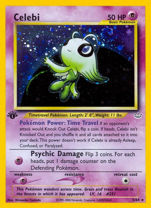 Image for Celebi (3) (03/64) (1st Edition Holofoil) [Neo Revelation] - Pokemon
