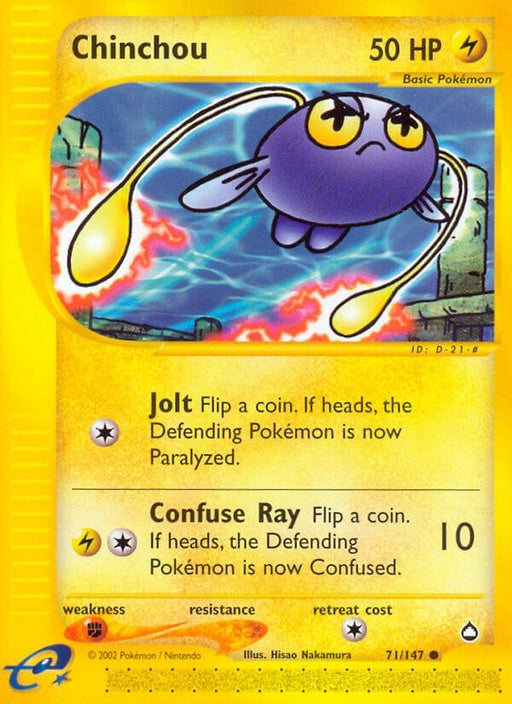 Image for Chinchou (71) (071/147) (Reverse Holofoil) [Aquapolis] - Pokemon