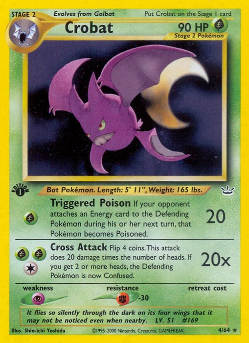 Image for Crobat (04/64) (1st Edition Holofoil) [Neo Revelation] - Pokemon