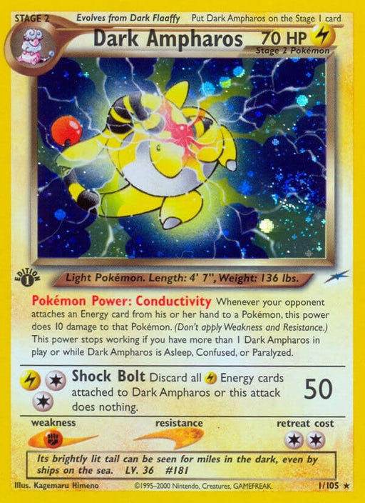 Image for Dark Ampharos (001/105) (Unlimited Holofoil) [Neo Destiny] - Pokemon