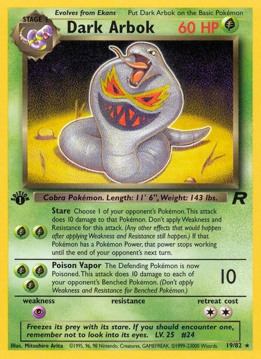 Image for Dark Arbok (19) (19/82) (1st Edition) [Team Rocket] - Pokemon
