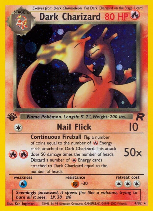Image for Dark Charizard (4) (04/82) (Unlimited Holofoil) [Team Rocket] - Pokemon