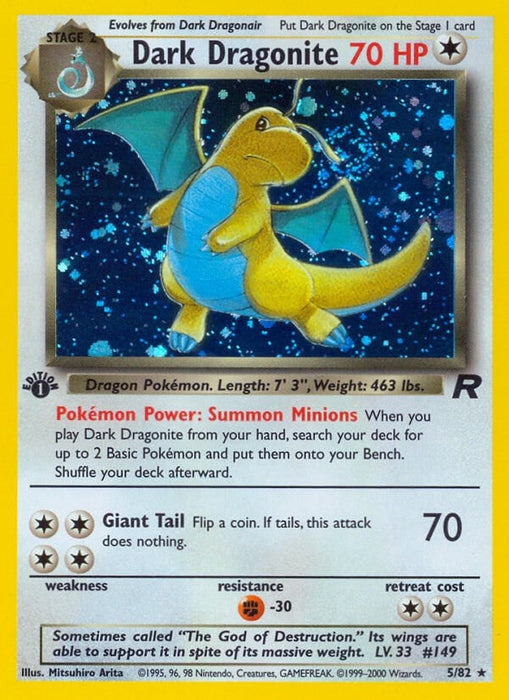Image for Dark Dragonite (5) (05/82) (1st Edition Holofoil) [Team Rocket] - Pokemon