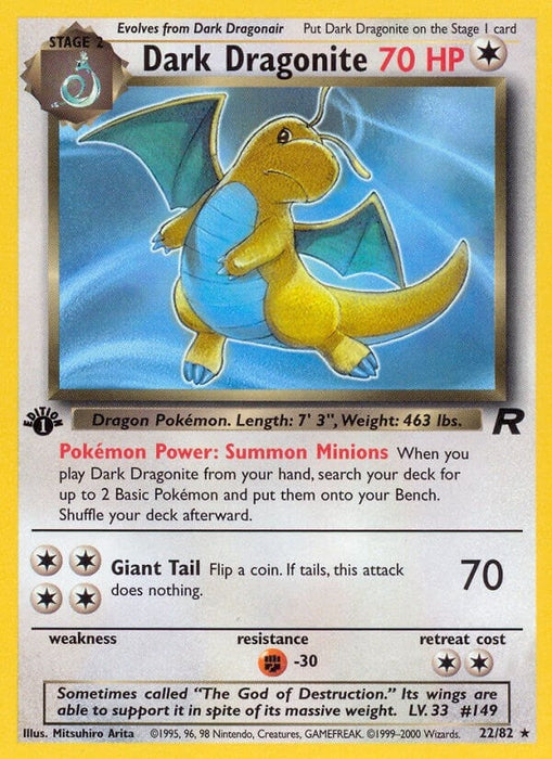 Image for Dark Dragonite (22) (22/82) (1st Edition) [Team Rocket] - Pokemon