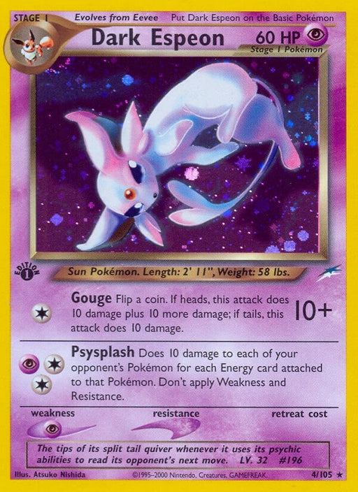 Image for Dark Espeon (004/105) (1st Edition Holofoil) [Neo Destiny] - Pokemon