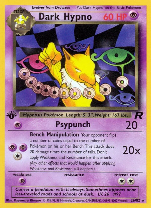 Image for Dark Hypno (26) (26/82) (1st Edition) [Team Rocket] - Pokemon