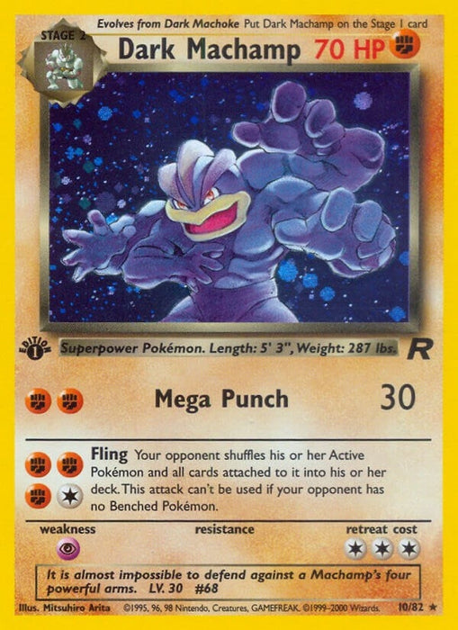 Image for Dark Machamp (10) (10/82) (Unlimited Holofoil) [Team Rocket] - Pokemon