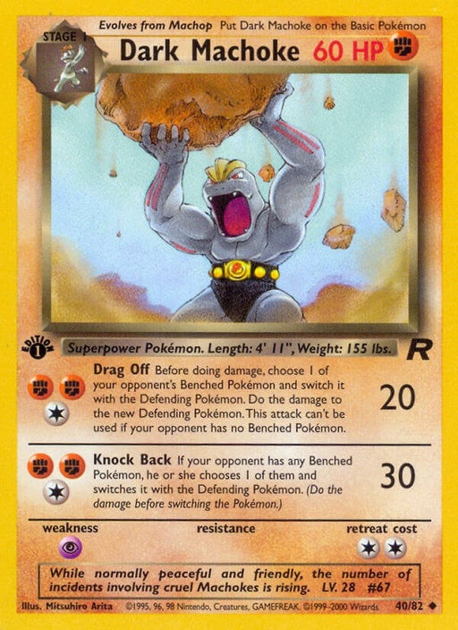 Image for Dark Machoke (40/82) (Unlimited) [Team Rocket] - Pokemon