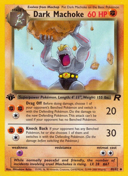 Image for Dark Machoke (40/82) (1st Edition) [Team Rocket] - Pokemon