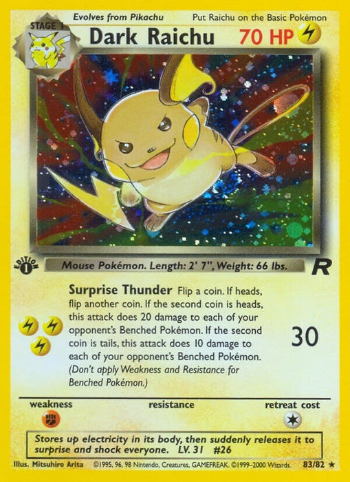 Image for Dark Raichu (83/82) (Unlimited Holofoil) [Team Rocket] - Pokemon