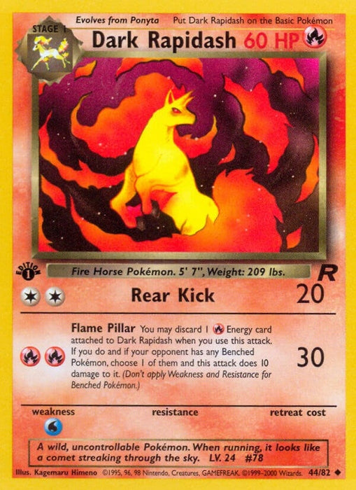 Image for Dark Rapidash (44/82) (Unlimited) [Team Rocket] - Pokemon