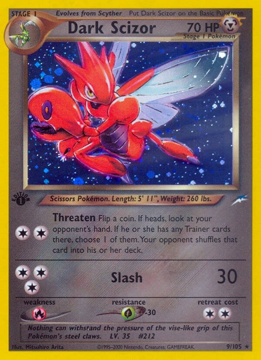 Image for Dark Scizor (009/105) (1st Edition Holofoil) [Neo Destiny] - Pokemon