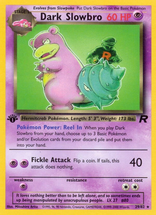 Image for Dark Slowbro (29) (29/82) (1st Edition) [Team Rocket] - Pokemon