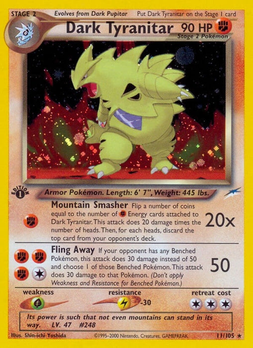 Image for Dark Tyranitar (011/105) (1st Edition Holofoil) [Neo Destiny] - Pokemon