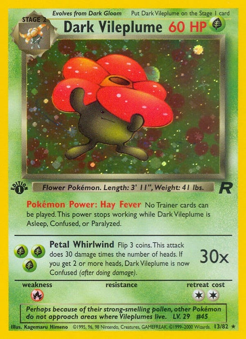 Image for Dark Vileplume (13) (13/82) (1st Edition Holofoil) [Team Rocket] - Pokemon